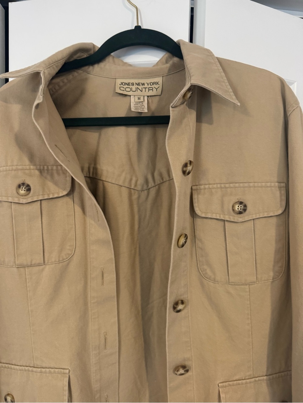 Jones New York Utility Button-Front Jacket in Tan - Picture 2 of 3